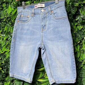 Levis 502 Regular Taper Denim‎ Shorts Light Wash Kids Size 14 Reg 2855